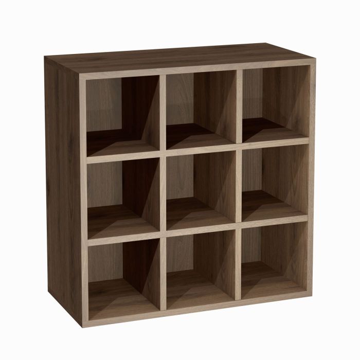 Module with 9 compartments, walnut