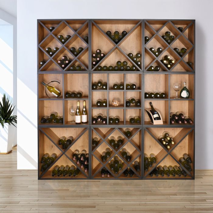 Vino 8-Bottle Oak Wine Rack