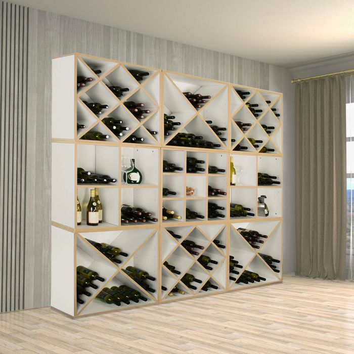 Oak wood wine rack shop