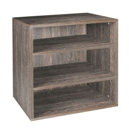 Rack module with 2 shelves, 55 cm depth, wenge