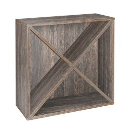 Rack module with wooden X, wenge