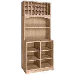 Wine rack PRESTIGE 6, brown stained oak