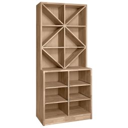 Wine rack PRESTIGE 7, brown stained oak