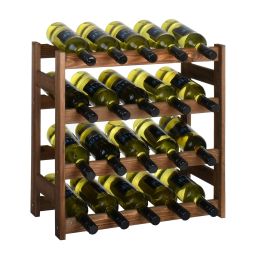 Wooden wine rack SIMPLEX model 1, brown stain