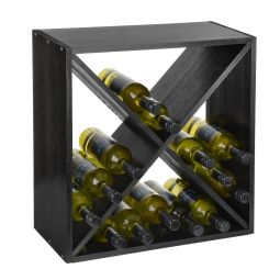 Wine rack system 52 cm, X-Cube black stained