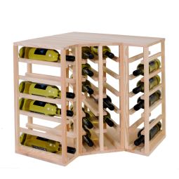 Wine rack 60 cm, Corner module, untreated pine