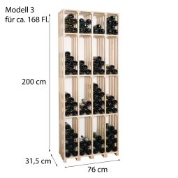 Wooden wine rack CaveauSTAR, model 3