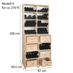 Wooden wine rack CaveauSTAR, model 4