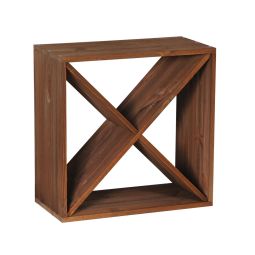 Wooden wine rack system CUBE 50 tobacco, 'X'