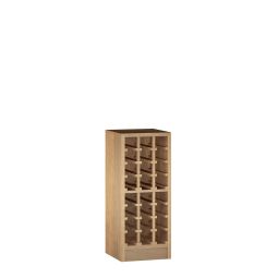 Wine rack PRESTIGE 17, brown stained oak