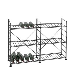 Wine rack LA CAVE, H 90 x W 123 cm, 6 shelves