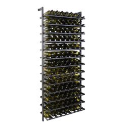 Metal wine rack BLACK PURE for wall mounting, H 200 cm