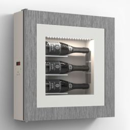 Climatised wall wine rack for 3 bottles, model 2