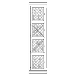 Wine rack system Piedmont, model 3 with mesh door, fir, anthracite