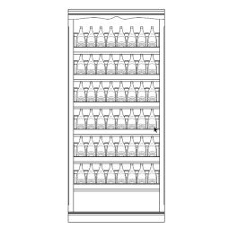 Wine rack system Piedmont, model 8, acrylic/fir wood, anthracite