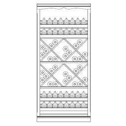 Wine rack system Piedmont, model 9, fir wood, anthracite