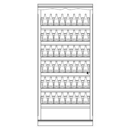 Wine rack system Barolo, fir wood, model 9, light brown