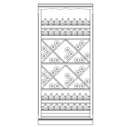 Wine rack system Barolo, fir wood, model 10, light brown