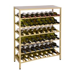 Metal Wine Rack BLACK PURE, Model 11 H 98 cm, gold