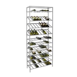 Metal Wine Rack BLACK PURE, Model 5, Silver