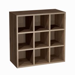 Module with 9 compartments, walnut